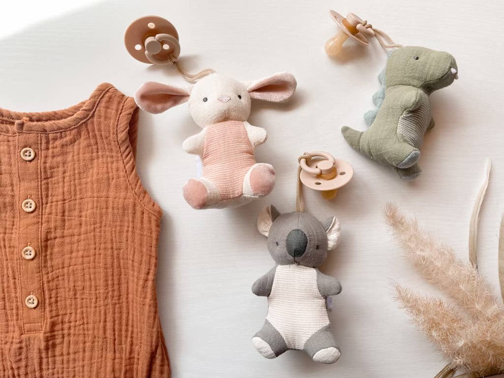 Natural Rubber Pacifier & Lovey Animal: Koala