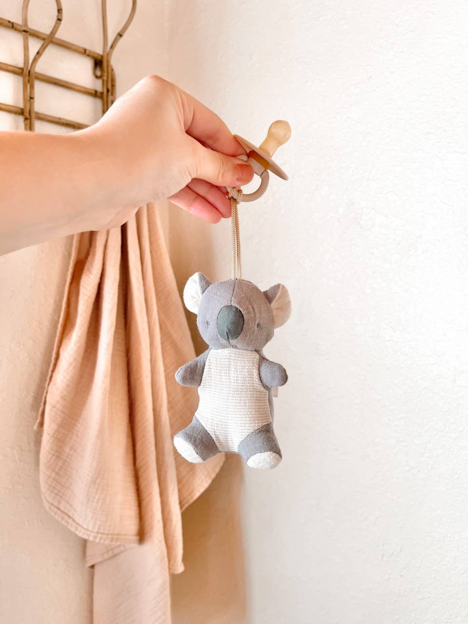 Natural Rubber Pacifier & Lovey Animal: Koala