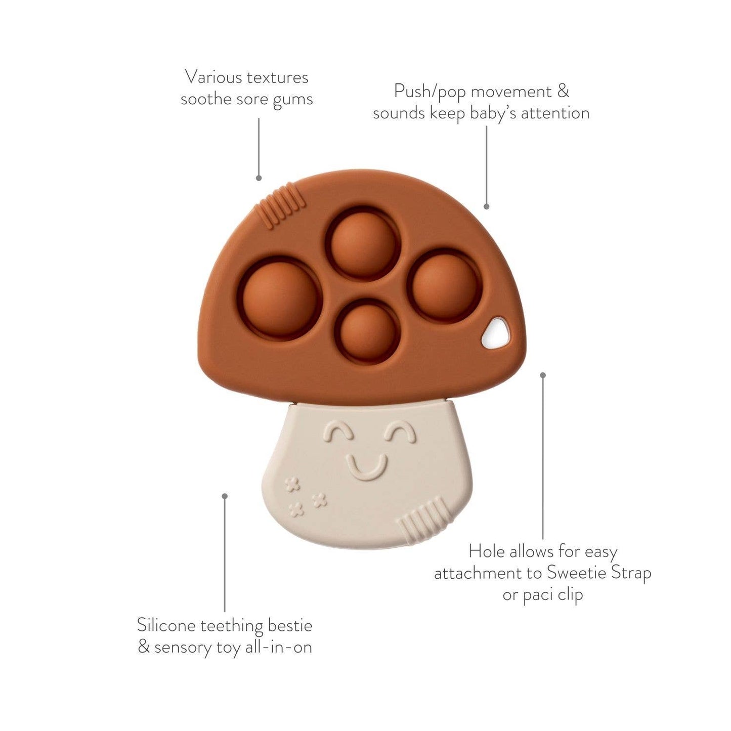 Mushroom Sensory Teething Toy