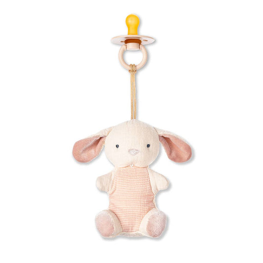Natural Rubber Pacifier & Lovey Animal: Bunny
