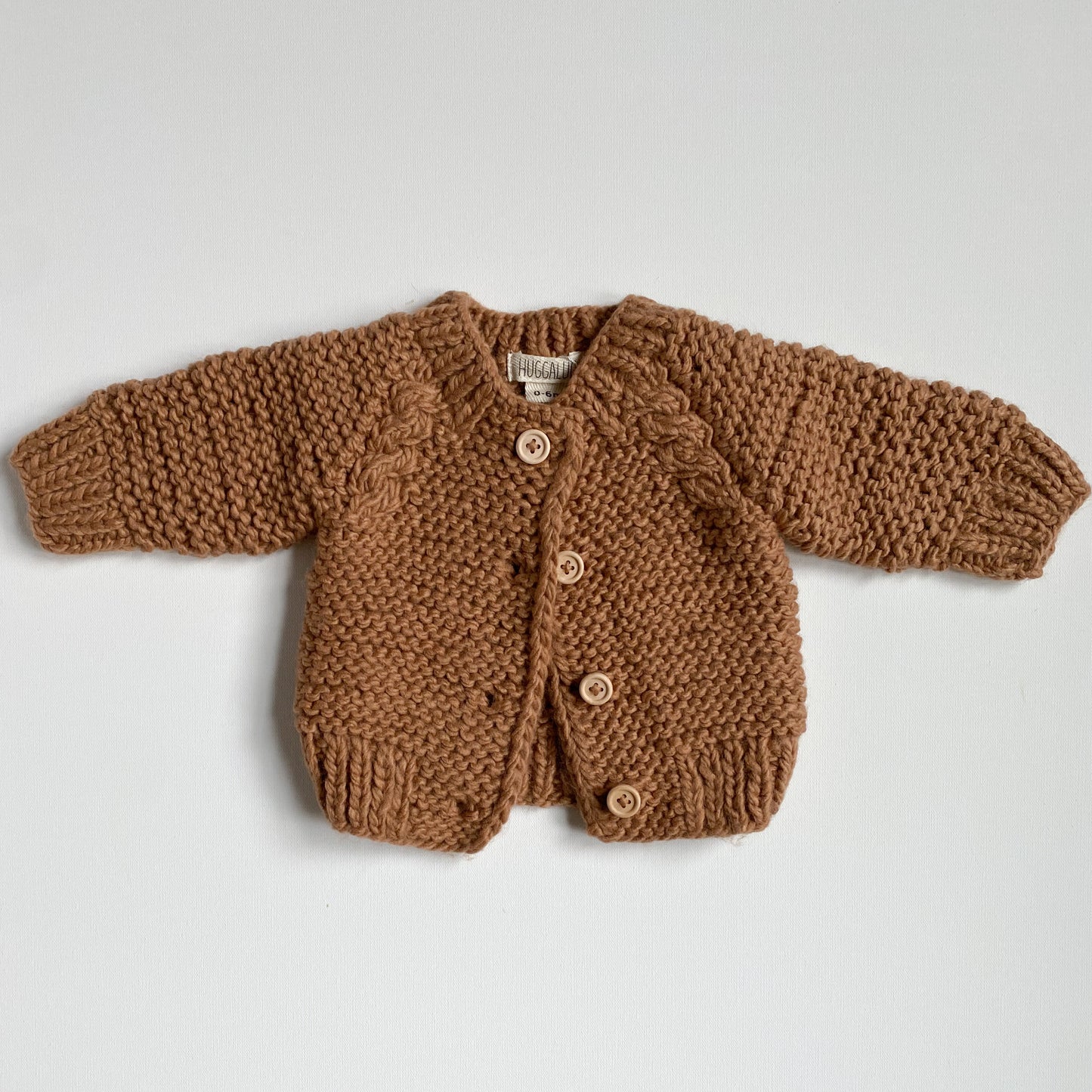 Hand Knit Cardigan, Pecan