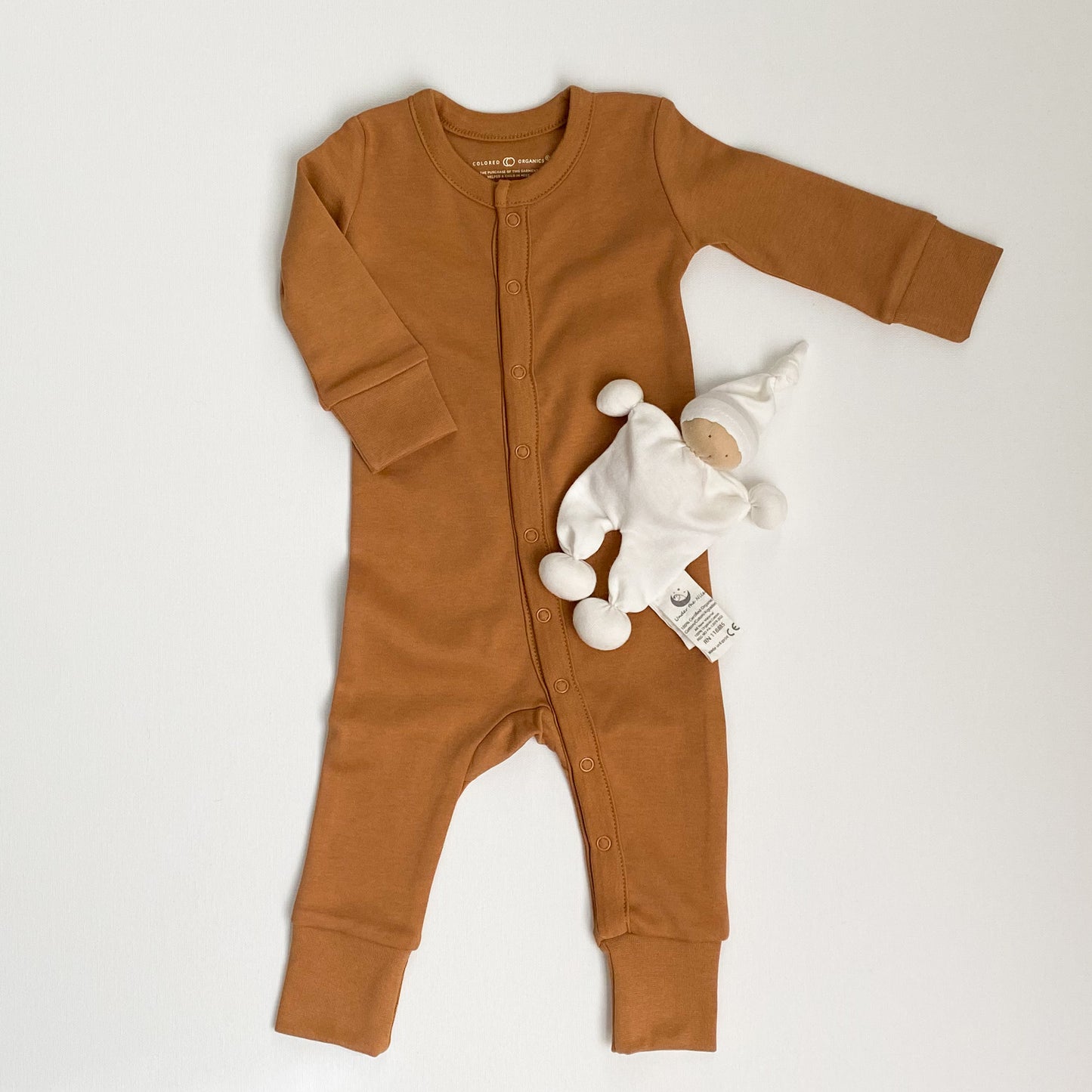 Long Sleeve Baby Sleeper with Snaps, Ginger