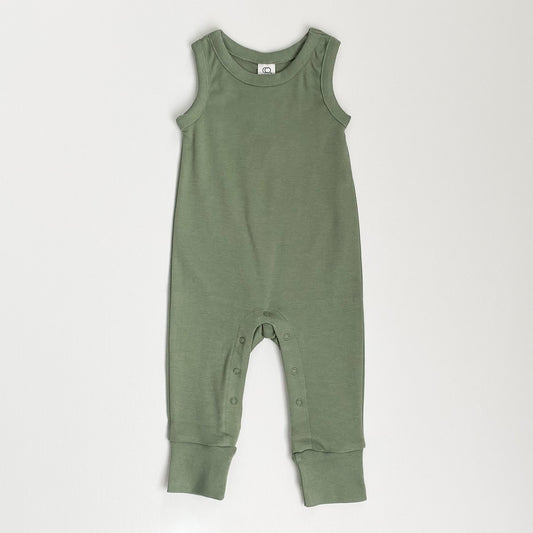 Baby Tank Romper, Green
