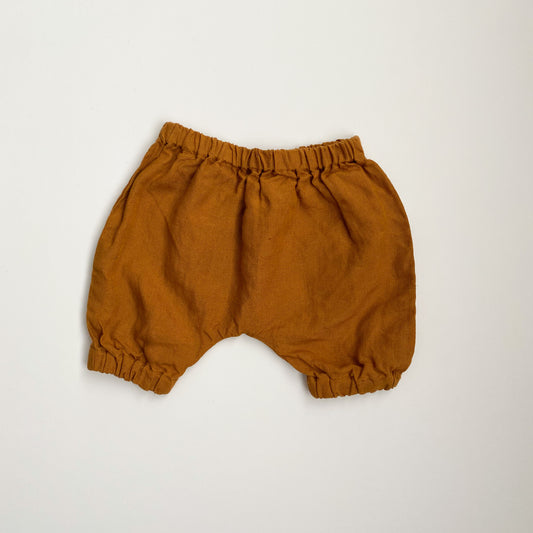 Linen Baby Harem Pants, Mustard