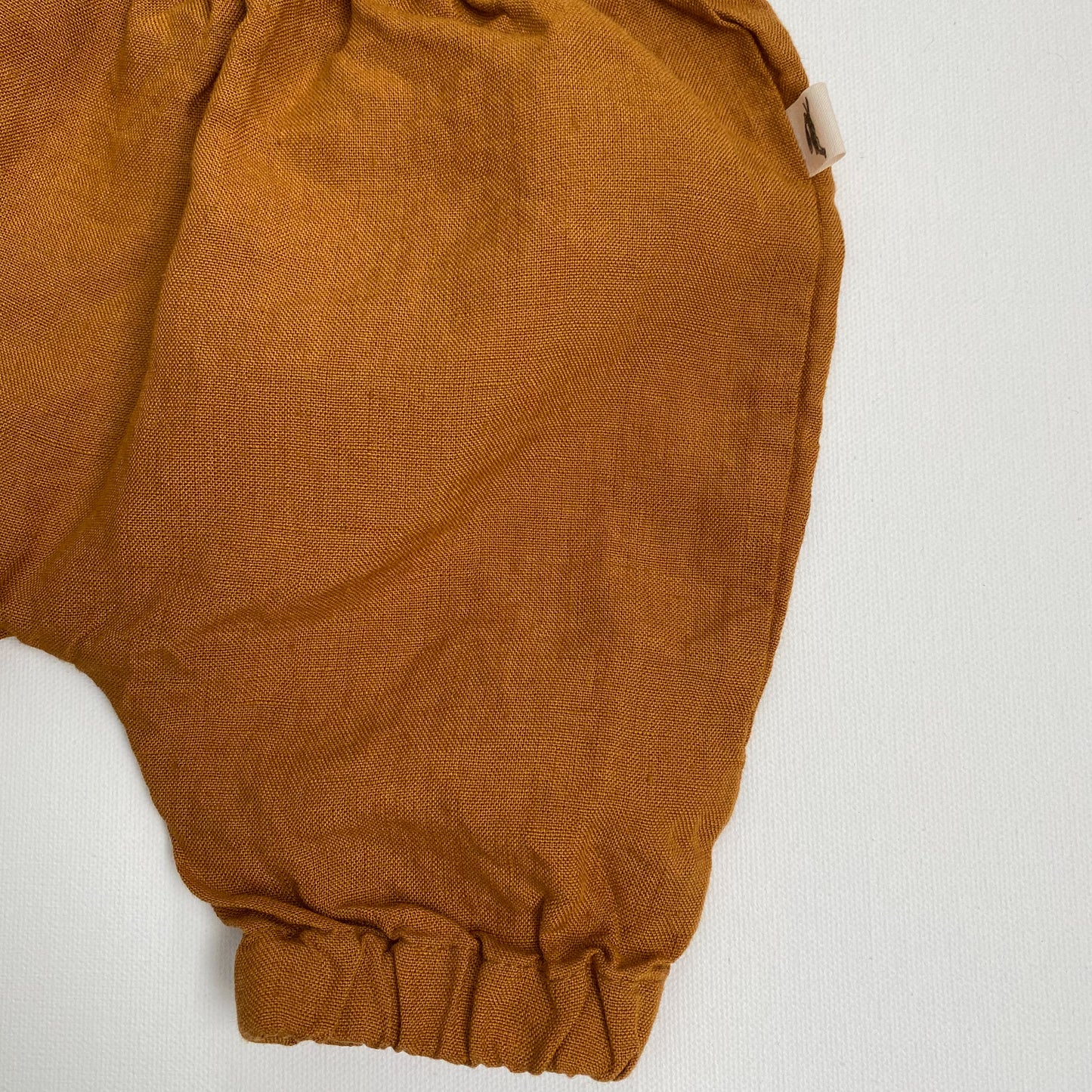 Linen Baby Harem Pants, Mustard