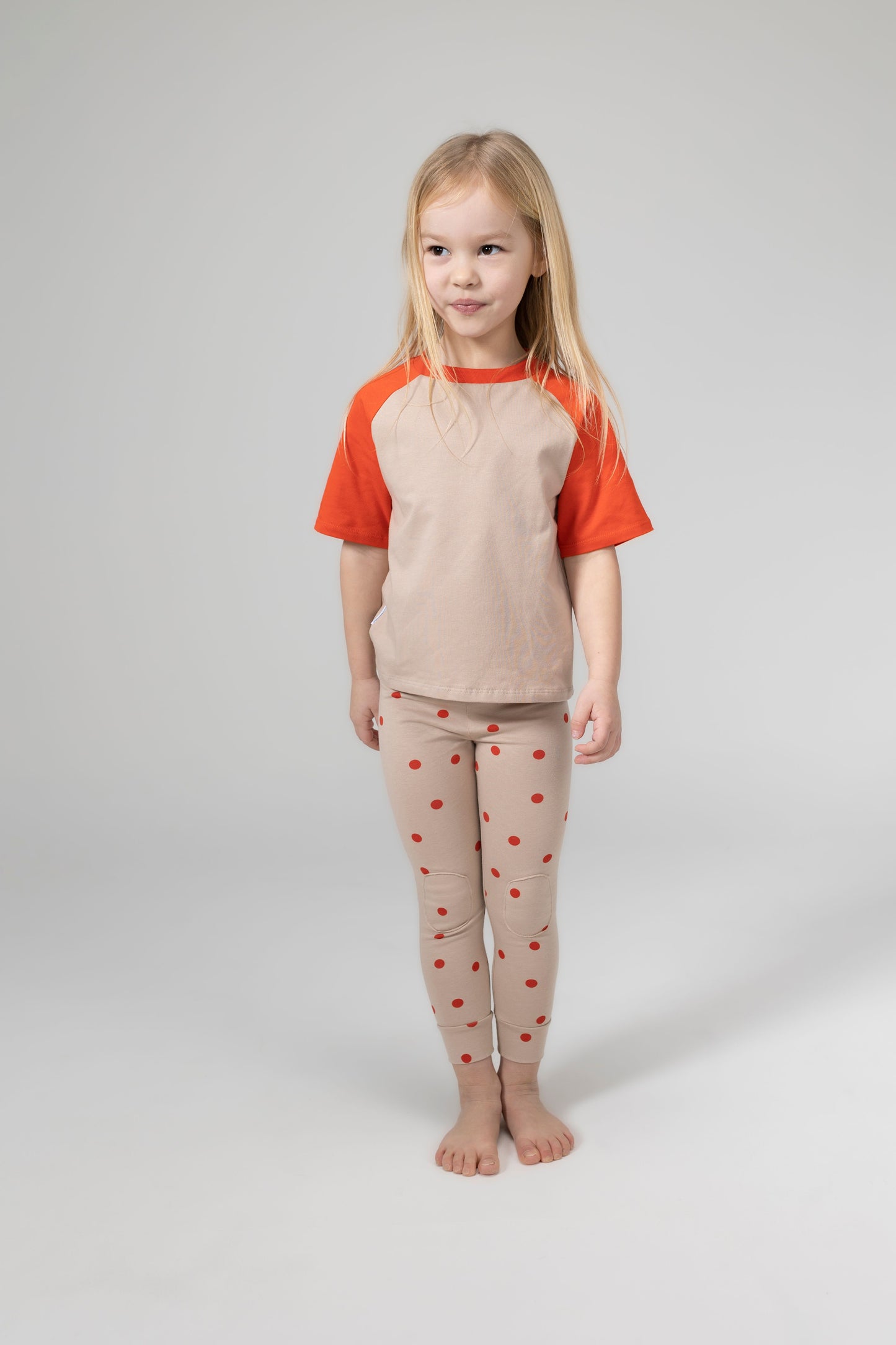 Coral Polka Dot Legging