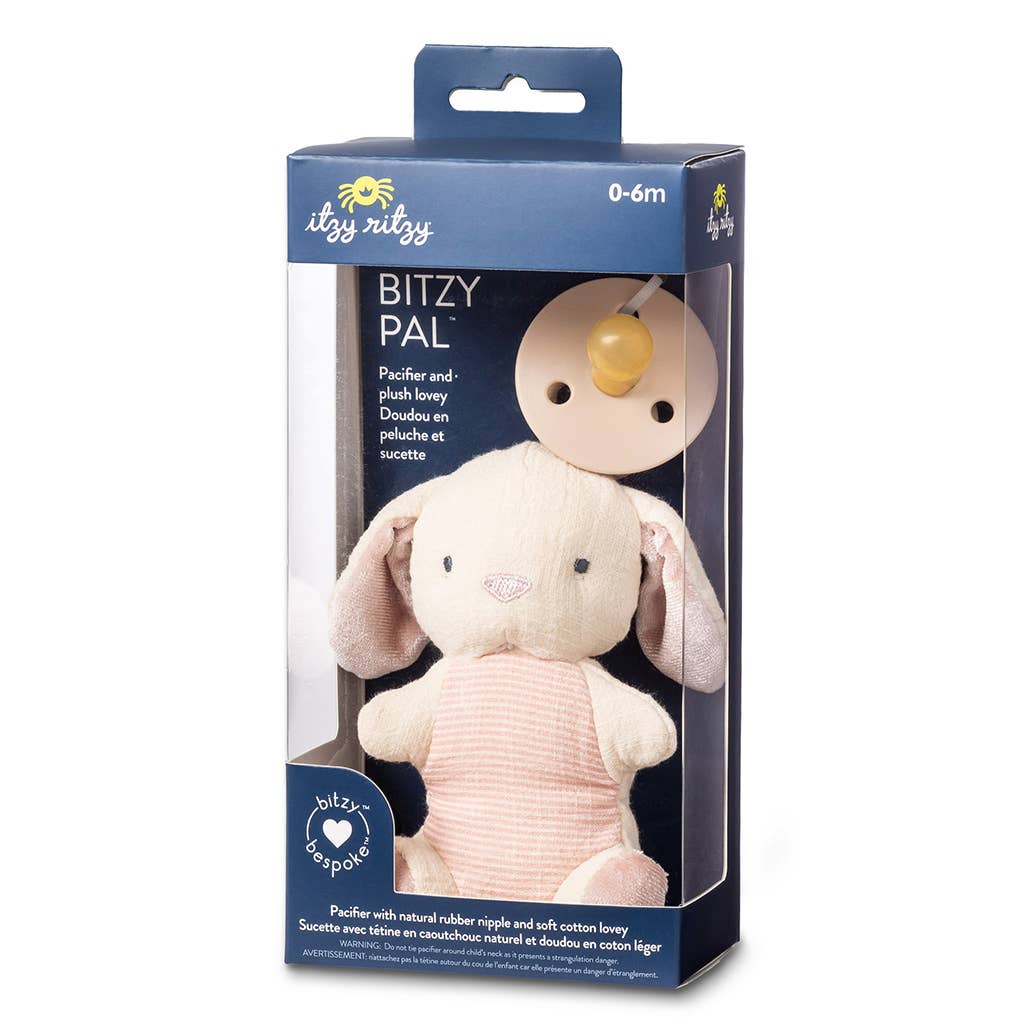 Natural Rubber Pacifier & Lovey Animal: Bunny