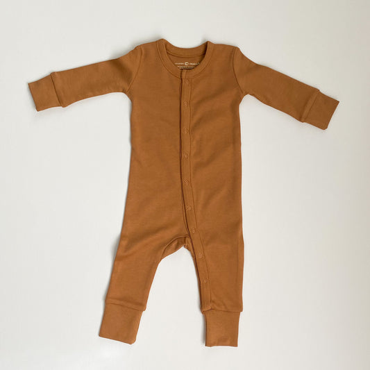 Long Sleeve Baby Sleeper with Snaps, Ginger