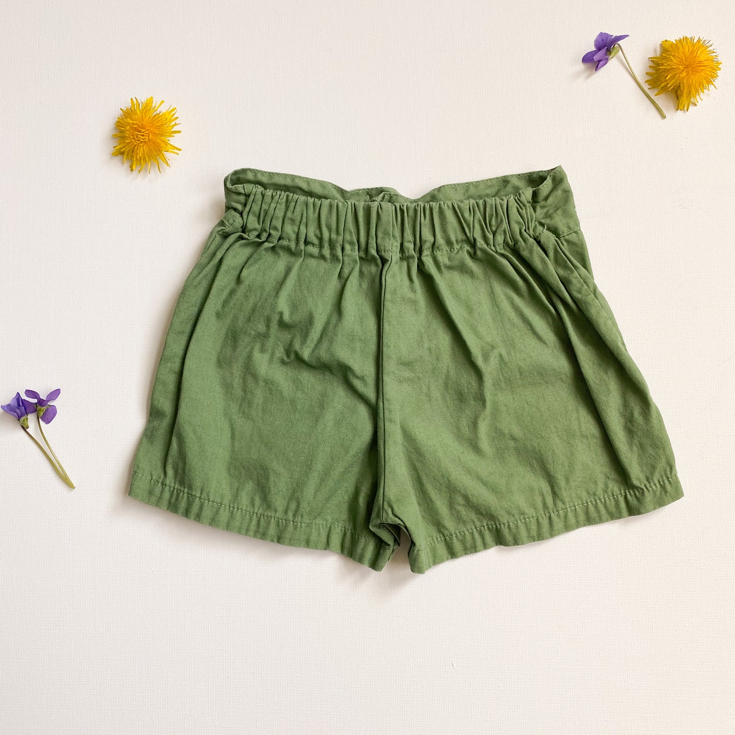 Vintage Green "Boyscout" Style Shorts 6-12M