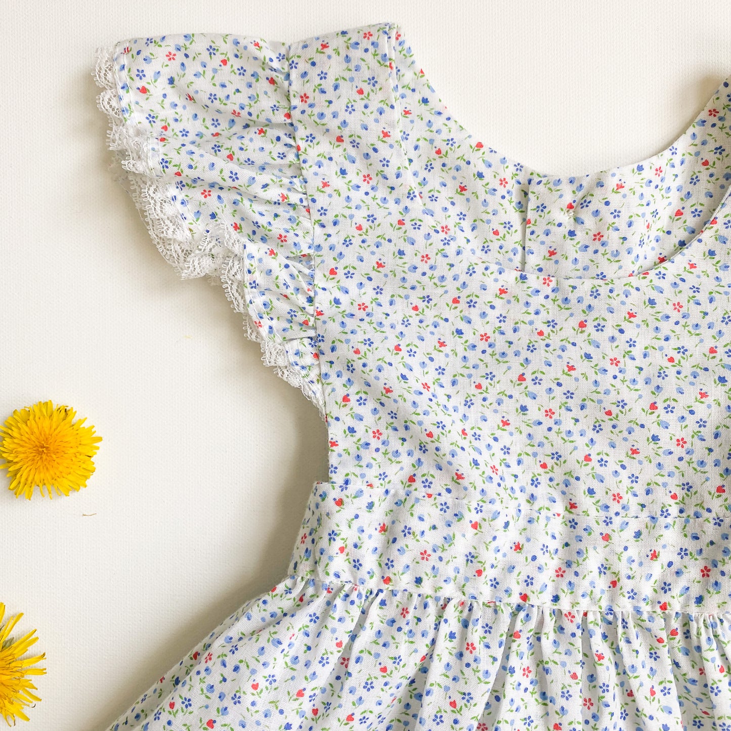 Vintage Floral Print Dress 18-24M