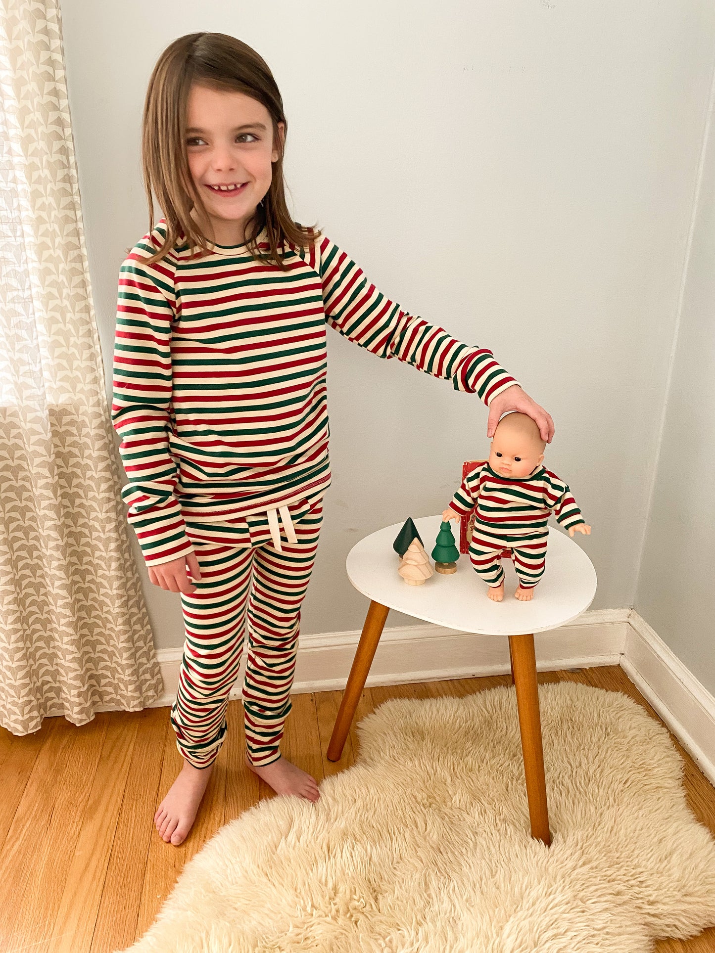 Kid's and Doll's Matching Christmas Jammies